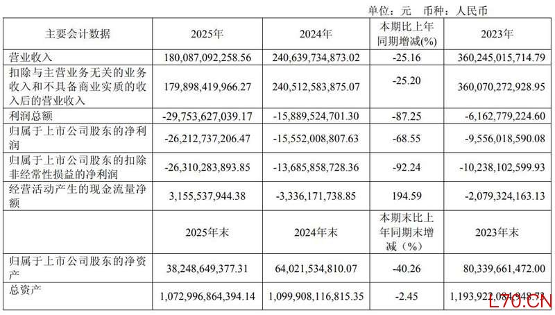 图/绿地控股2025年年报截图