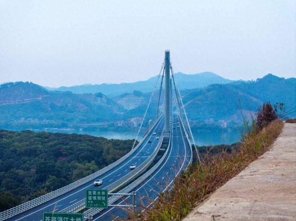 虹起浔江 贯通南北 广西苍容浔江大桥正式通车