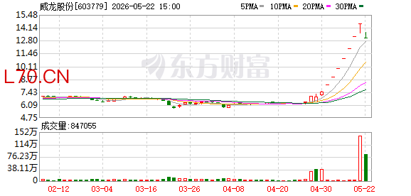 威龙股份5月22日龙虎榜数据