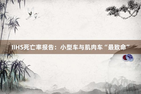IIHS死亡率报告：小型车与肌肉车“最致命”