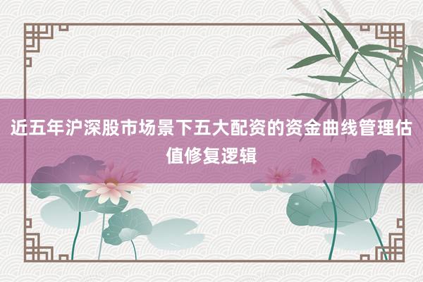 近五年沪深股市场景下五大配资的资金曲线管理估值修复逻辑