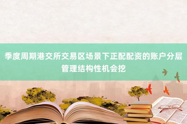 季度周期港交所交易区场景下正配配资的账户分层管理结构性机会挖
