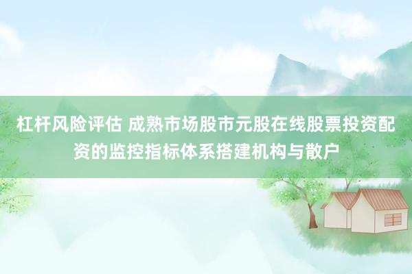 杠杆风险评估 成熟市场股市元股在线股票投资配资的监控指标体系搭建机构与散户
