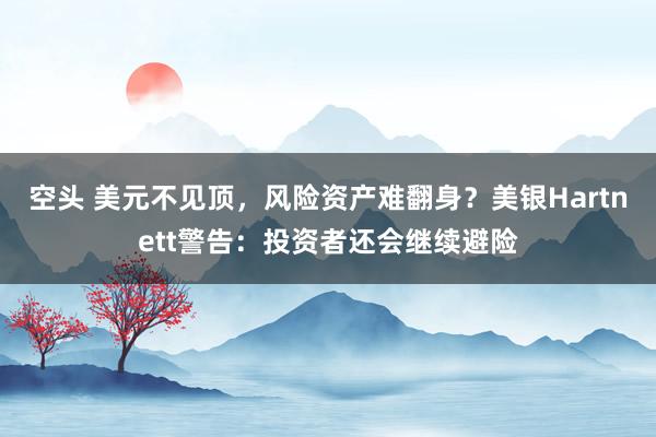 空头 美元不见顶，风险资产难翻身？美银Hartnett警告：投资者还会继续避险